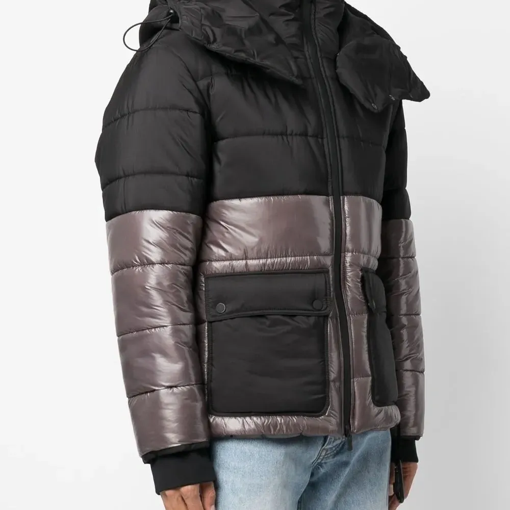 Пуховик в двух тонах