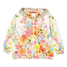 бомбер с капюшоном и цветочным принтом