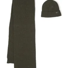 Комплект из шапки бини и шарфа Комплект из шапки бини и шарфа