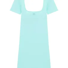 Платье мини с квадратным вырезом