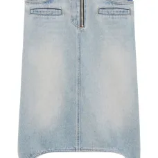 Джинсовая юбка миди