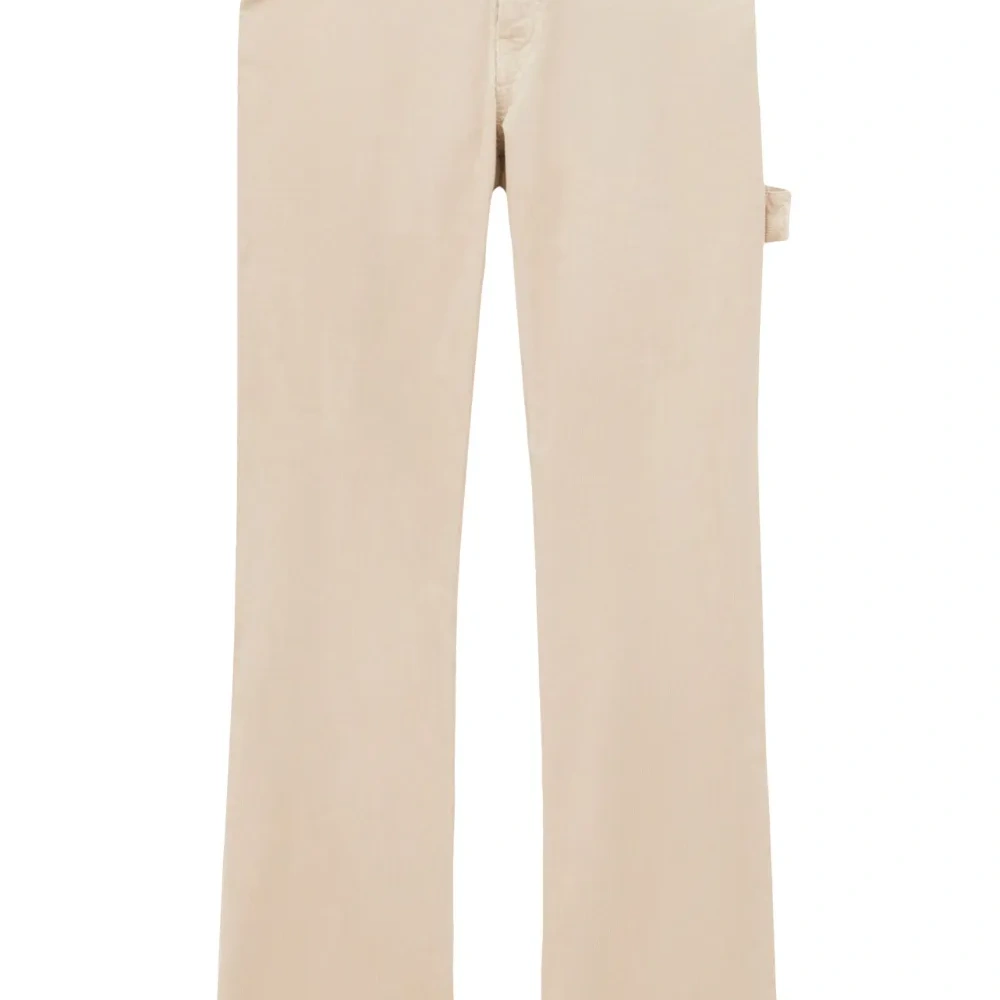 Расклешенные бархатные брюки