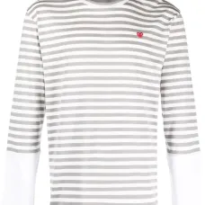 Полосатая футболка с длинными рукавами