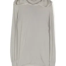 Топ тонкой вязки с капюшоном