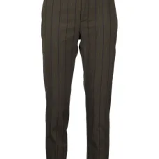 Укороченные брюки в полоску