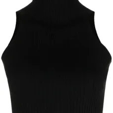 Укороченный топ с высоким воротником