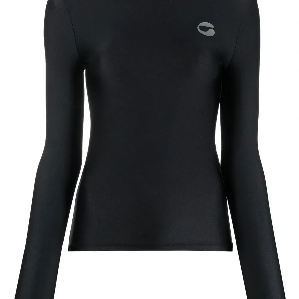 Топ с высоким воротником