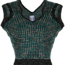 Меланжевый топ с V-образным вырезом Меланжевый топ с V-образным вырезом