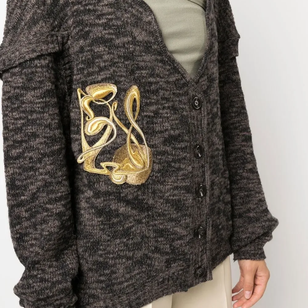 Кардиган с вышивкой