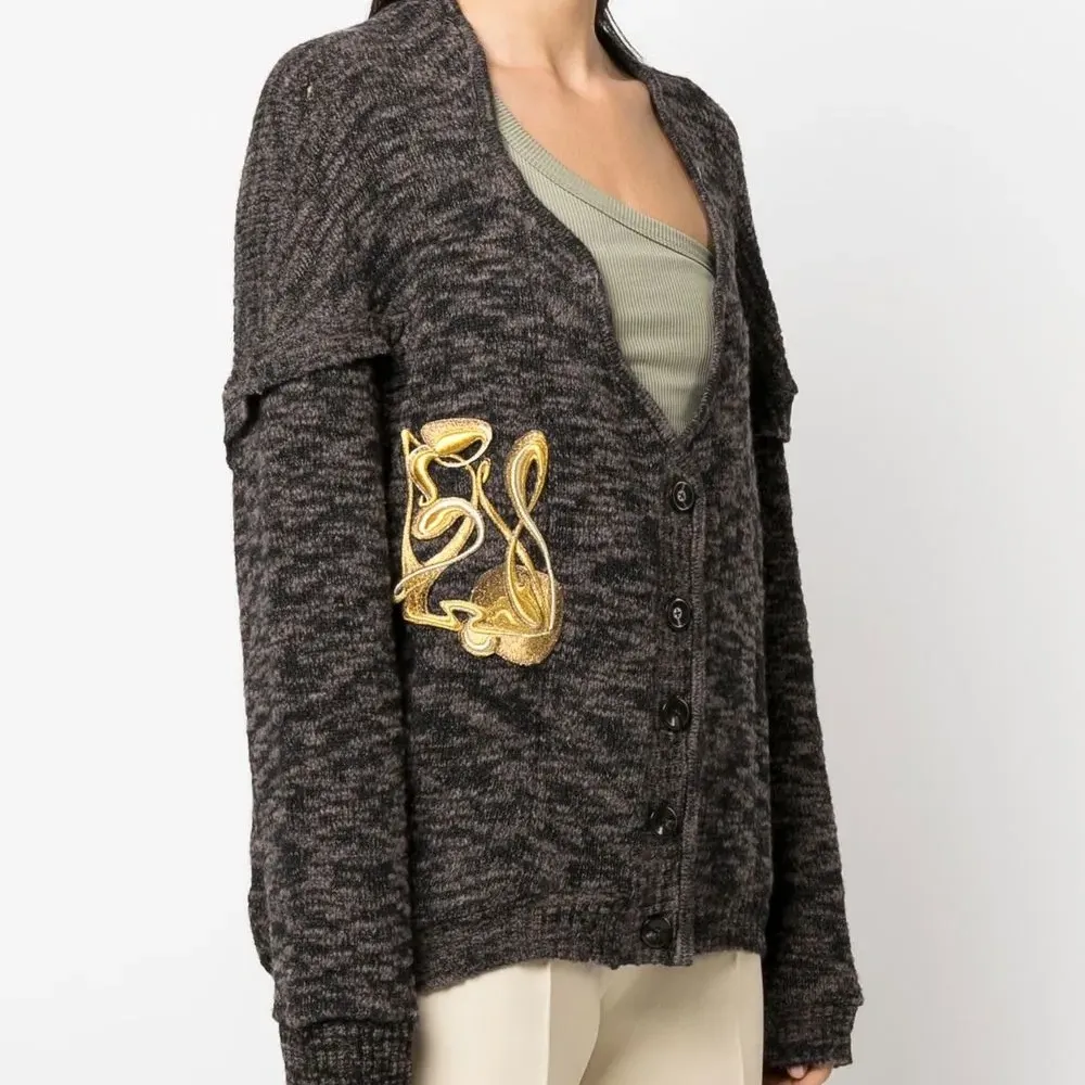 Кардиган с вышивкой