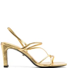 Босоножки Faye 80 с эффектом металлик