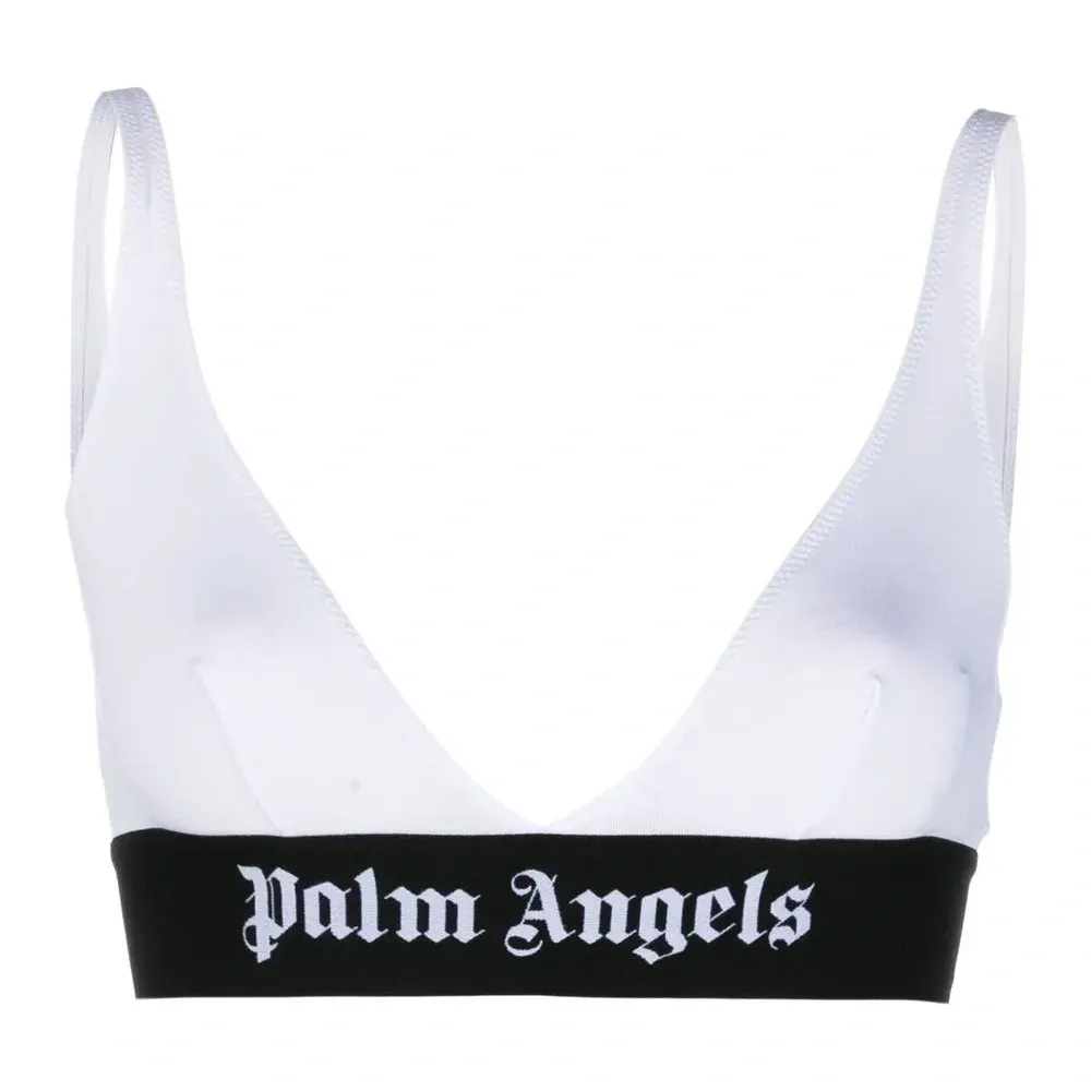 Бюстгальтер с треугольными чашками и логотипом