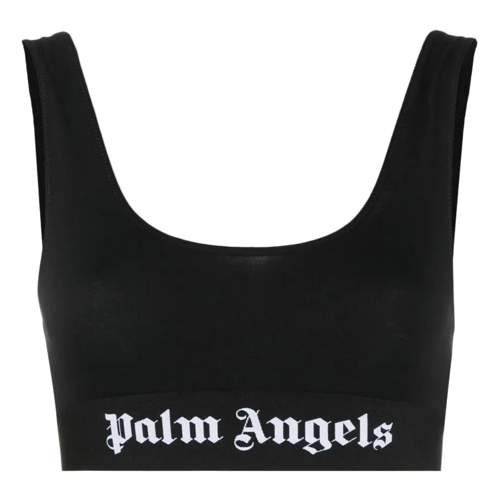 Бюстгальтер с треугольными чашками и логотипом