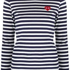 Полосатая футболка с длинными рукавами