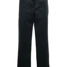 corduroy straight-leg cut trousers