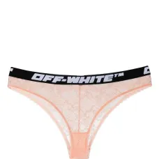 Кружевные трусы-брифы с логотипом