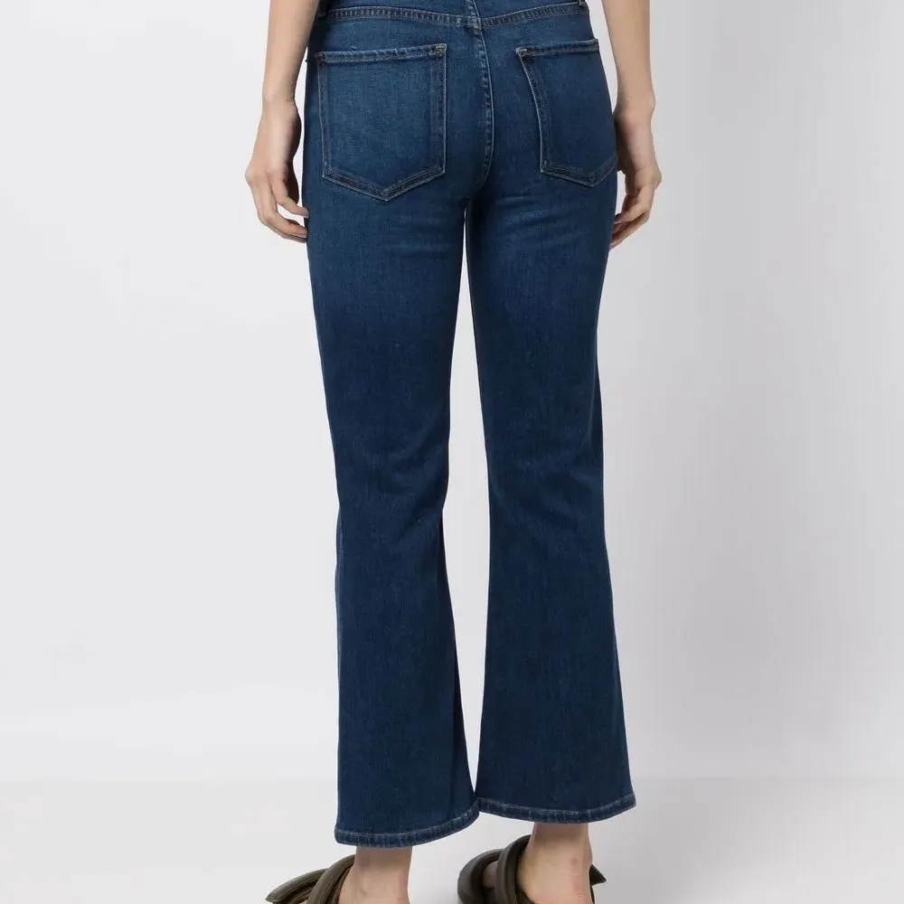 Расклешенные укороченные брюки