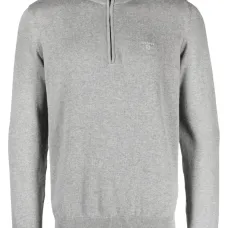 Джемпер с высоким воротником и вышитым логотипом