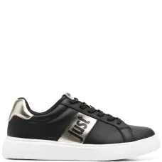 Кеды с эффектом металлик и логотипом