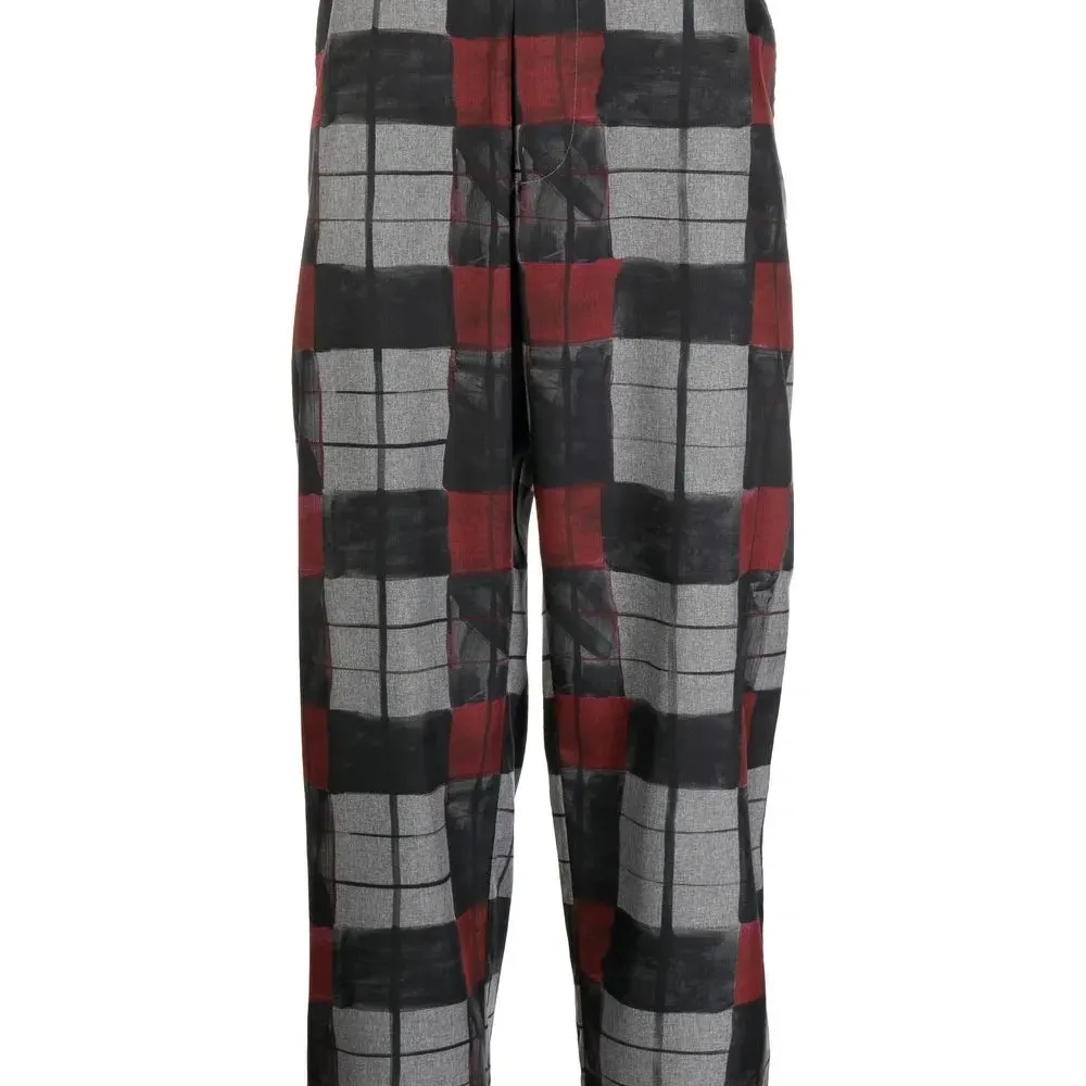 Укороченные брюки в клетку