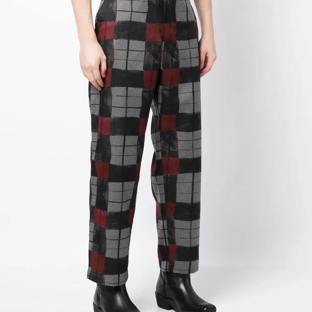 Укороченные брюки в клетку