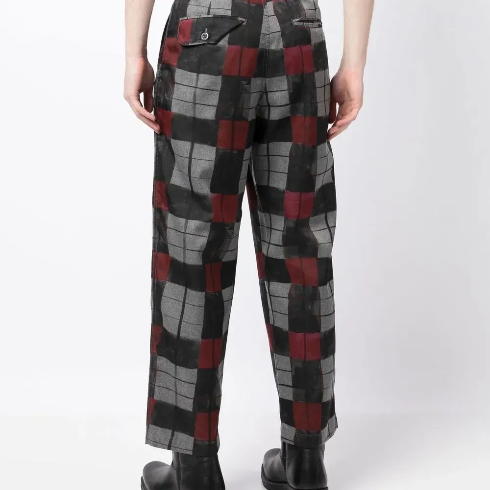 Укороченные брюки в клетку