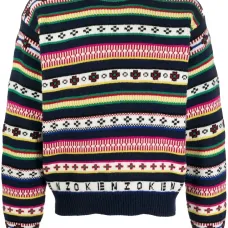 Полосатый джемпер из смеси шерсти и хлопка