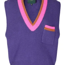 Трикотажный жилет с V-образным вырезом