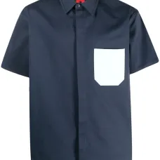 Рубашка с короткими рукавами и контрастным карманом