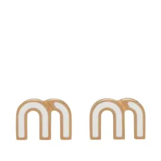 Серьги-гвоздики с логотипом