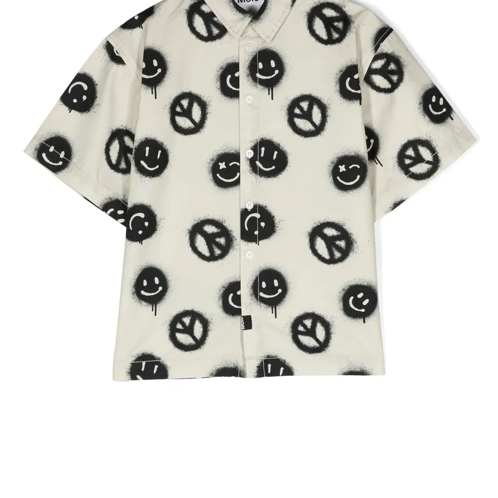 Рубашка с короткими рукавами и принтом