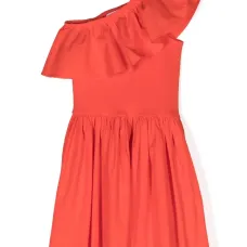 Платье Chloey на одно плечо с оборками