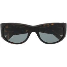 Солнцезащитные очки в круглой оправе черепаховой расцветки