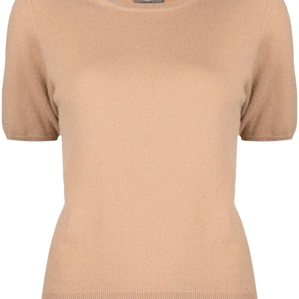 Кашемировый топ с короткими рукавами Кашемировый топ с короткими рукавами