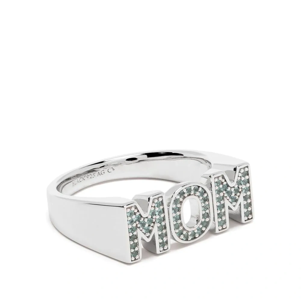 Кольцо Mom с кристаллами