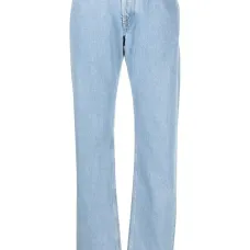 Прямые джинсы с завышенной талией