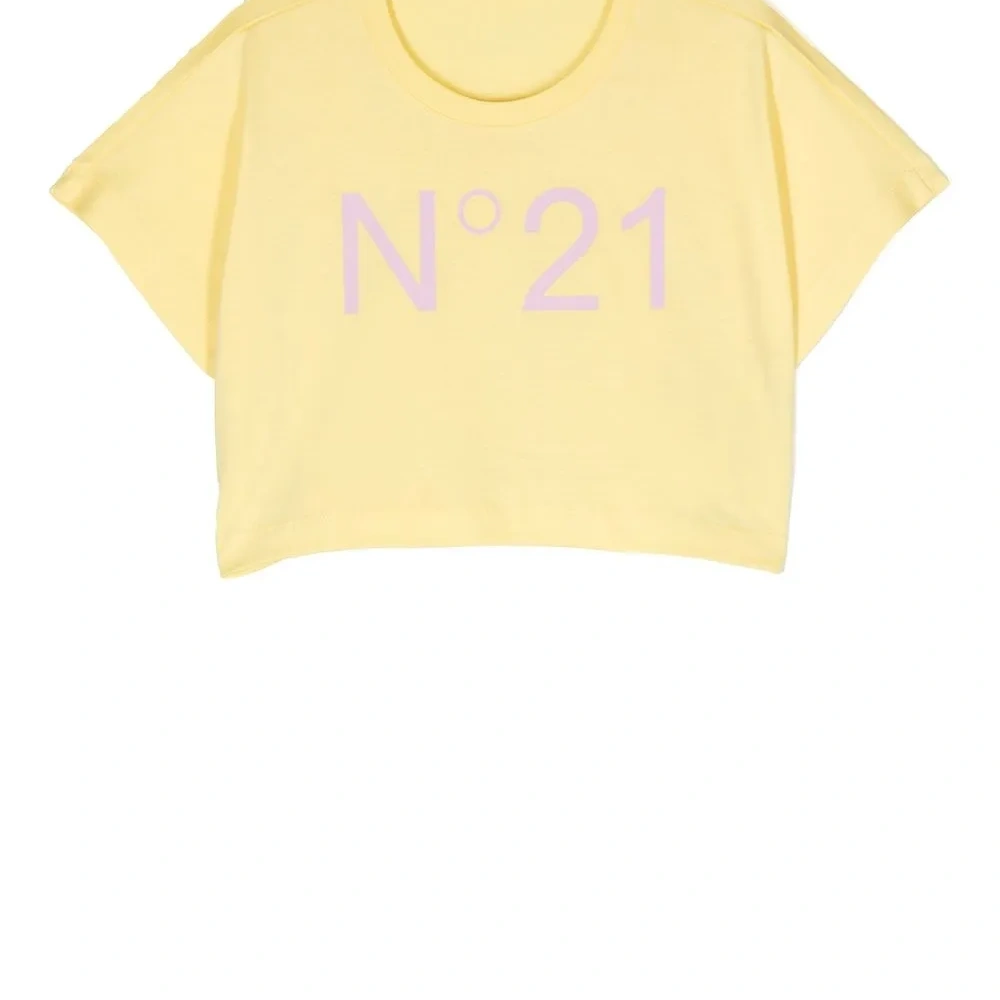 Укороченная футболка с логотипом