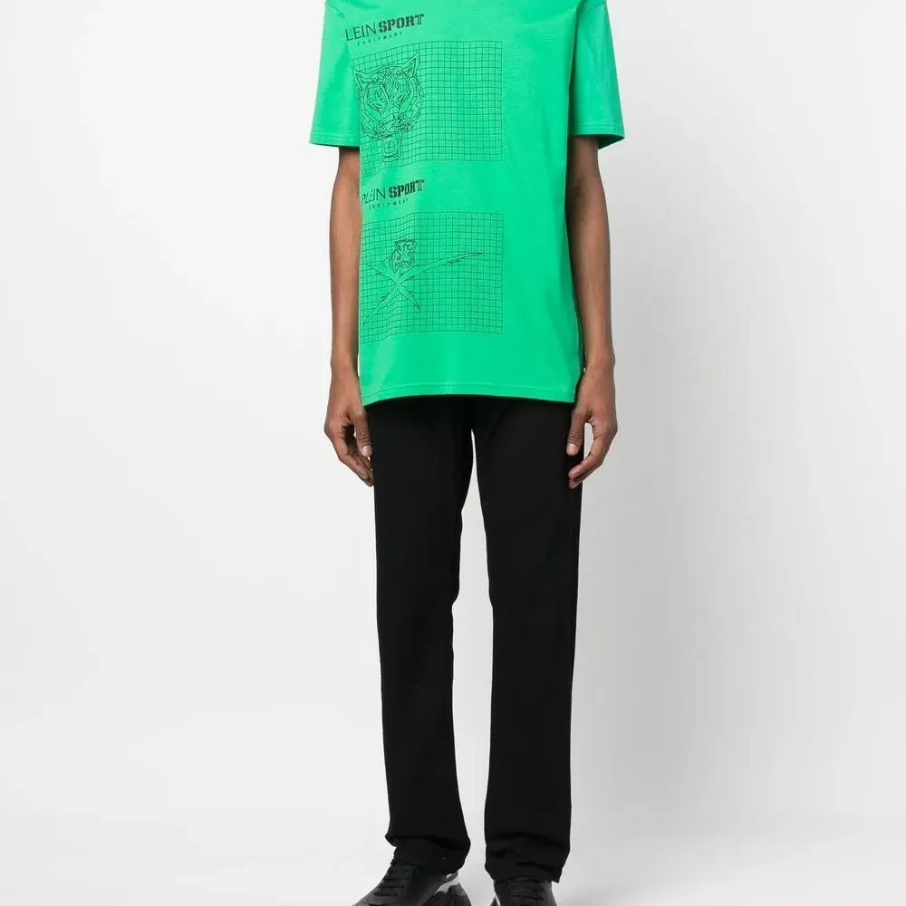 Футболка с круглым вырезом и принтом