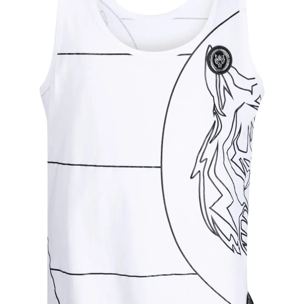 Топ с U-образным вырезом и графичным принтом