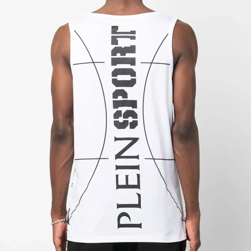 Топ с U-образным вырезом и графичным принтом