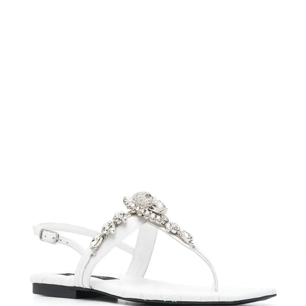 Сандалии с кристаллами