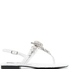 Сандалии с кристаллами