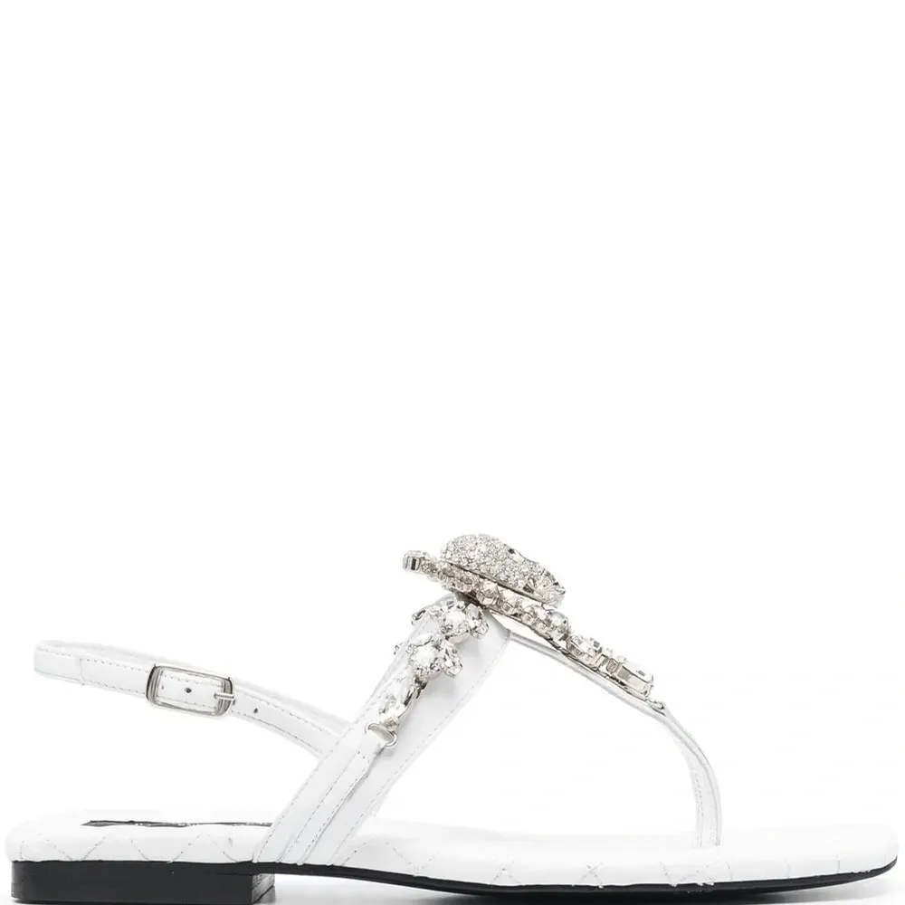 Сандалии с кристаллами