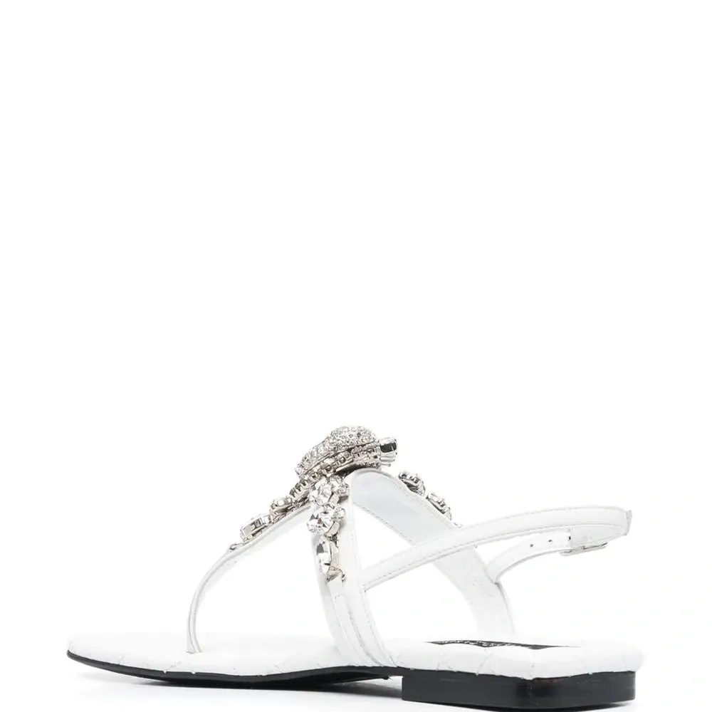 Сандалии с кристаллами