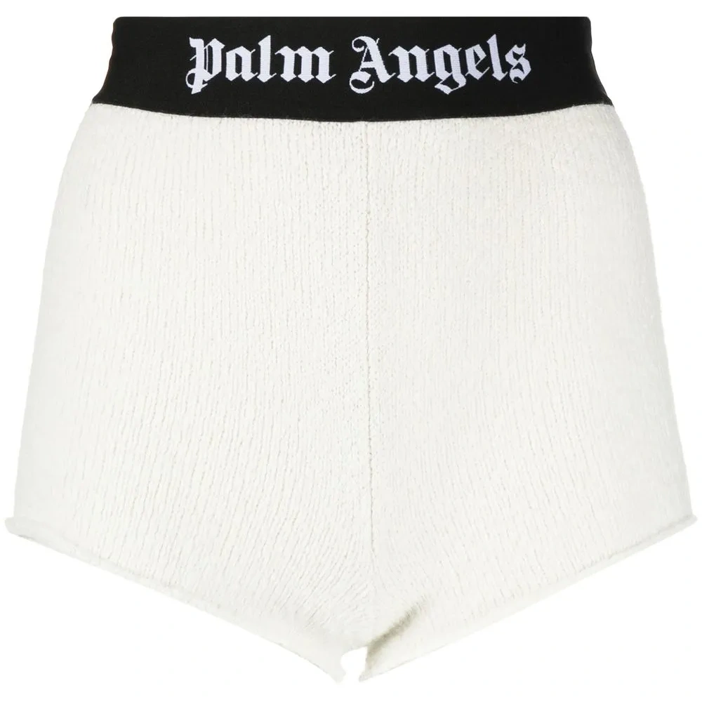 Шорты из ткани букле с логотипом