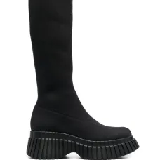 Трикотажные ботинки на платформе