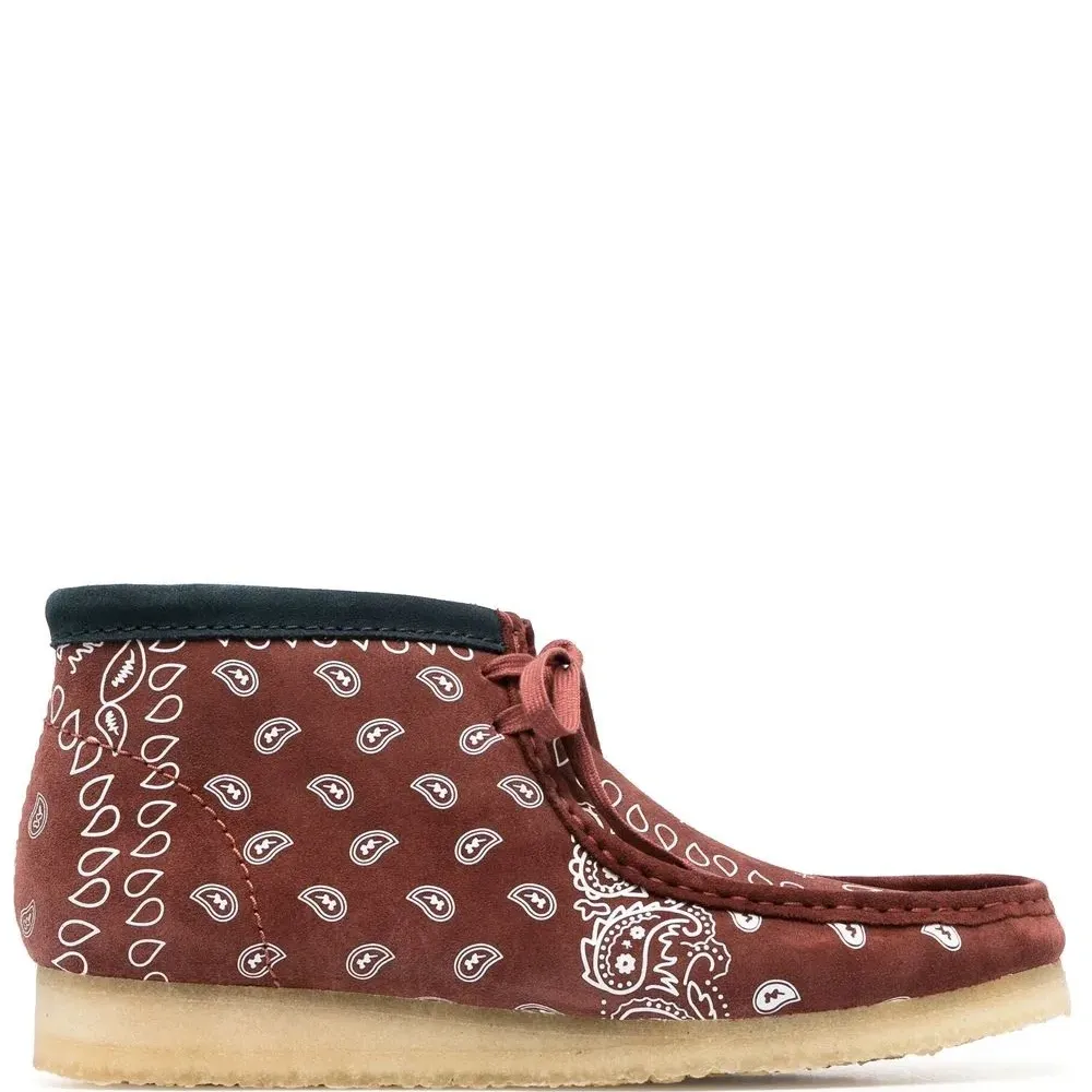 ботинки на шнуровке с принтом пейсли