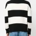 Джемпер с высоким воротником в полоску