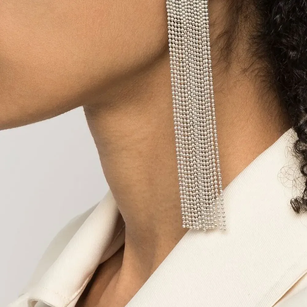 Серьги Shiny с бахромой