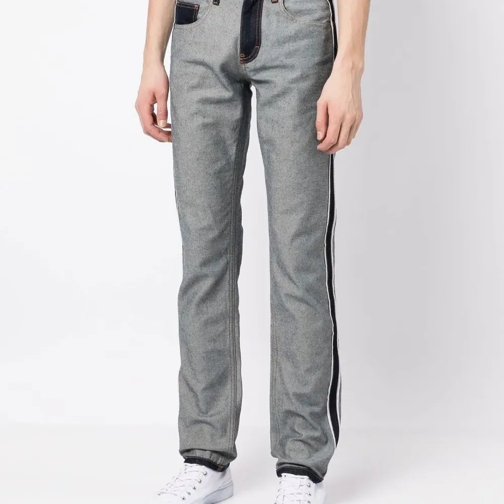 Брюки с контрастными вставками